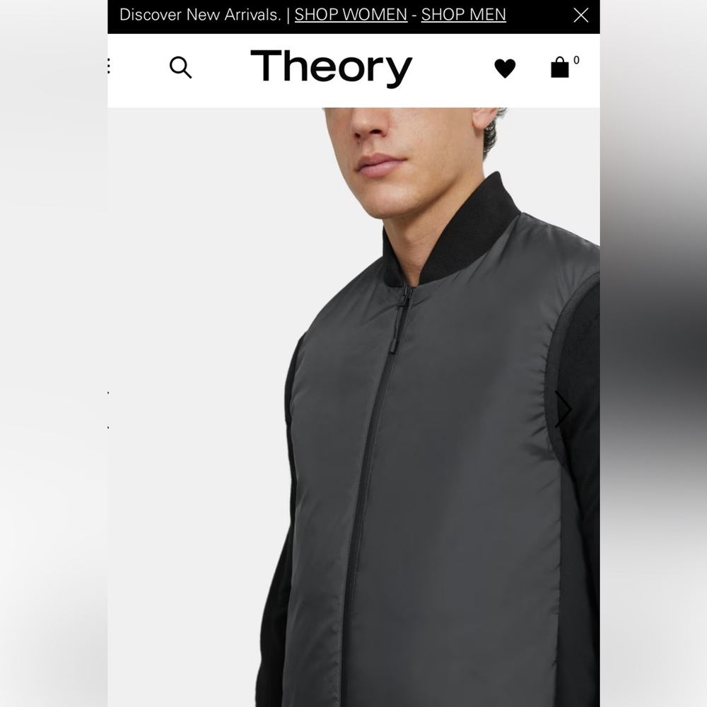 Men’s Black Theory Puffer Vest NWOT - Picture 13 of 13